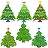 Christmas Trees with stylish mosaic structure
