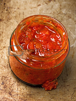 rustic red tomato salsa