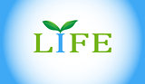 Life word with green plant