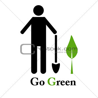 Go green emblem