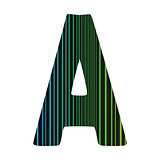 neon letter A