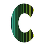neon letter C