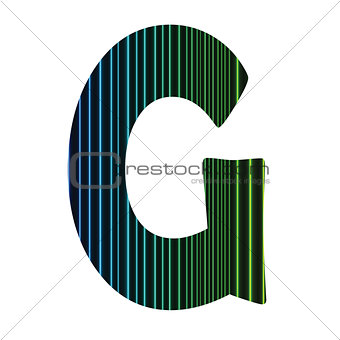 neon letter G