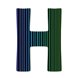 neon letter H