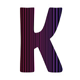 neon letter K