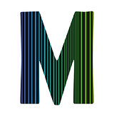 neon letter M