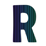 neon letter R