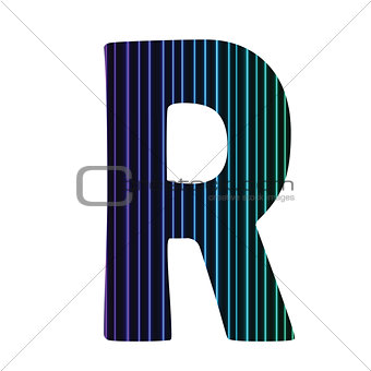 neon letter R