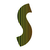 neon letter S