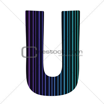 neon letter U