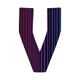 neon letter V