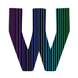 neon letter W