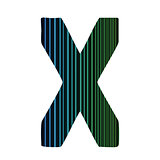 neon letter X