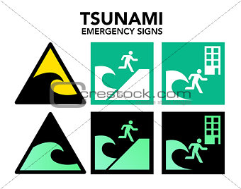 Tsunami evacuation signs