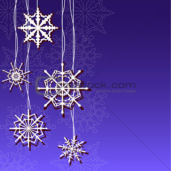 Christmas vector background with snowflakes