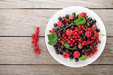 Fresh ripe berries plate