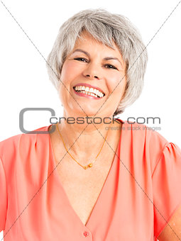 Happy old woman