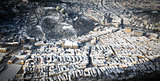 Brasov old city center aerial view