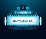 Now showing movie theater banner