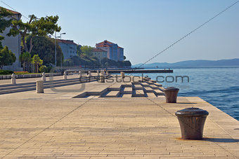 Zadar waterfront famous sea organs landmark