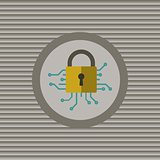 Cyber security flat icon