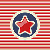 American star flat icon
