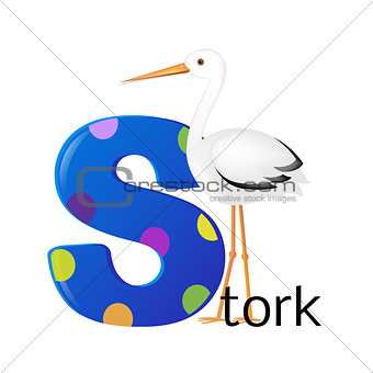 Stork With Letter S