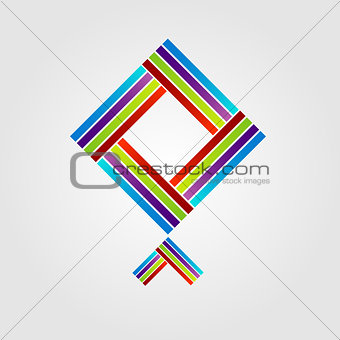 Abstract kite shaped logo for business