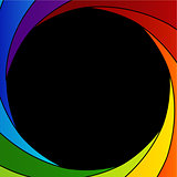 Colorful Shutter aperture background or design element