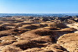 panorama of fantrastic Namibia moonscape landscape