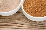 teff grain and flour