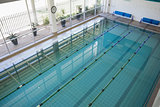 Swimming pool in fitness club