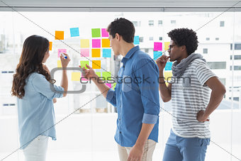Young creative team brainstorming together