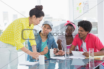 Young creative team having a meeting