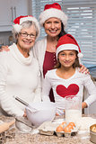 Multi-generation family baking together