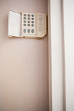 Close up of home security keypad