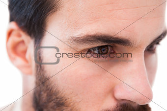 Close up of focused businessman