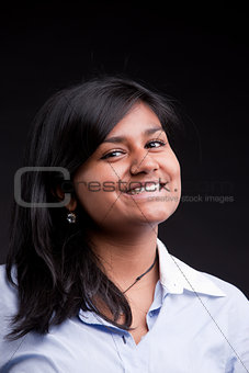 portrait of a nice indian girl smiling