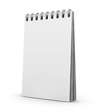 blank notebook isolate with clipping path