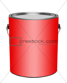 Red gallon pain can, isolated