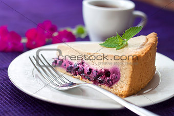 Coffee cake with blueberries