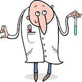 scientist character cartoon illustration