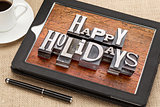 Happy Holidays typography