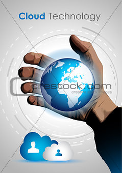Cloud technology concept image to show data storage 