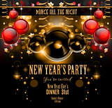 New Year's Party Flyer design for nigh clubs event