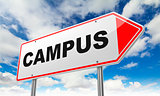 Campus on Red Road Sign.