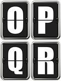 Letters O P Q R on Mechanical Scoreboard.