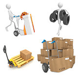 Delivery Concepts - Set of 3D Illustrations.
