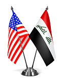 USA and Iraq - Miniature Flags.