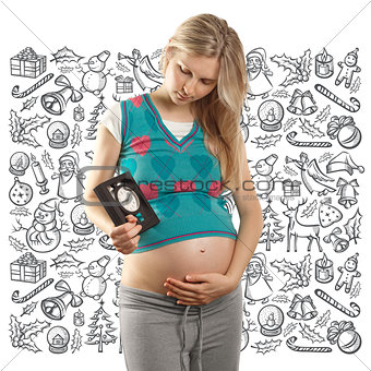 Pregnant Woman Looking For Christmas Gifts